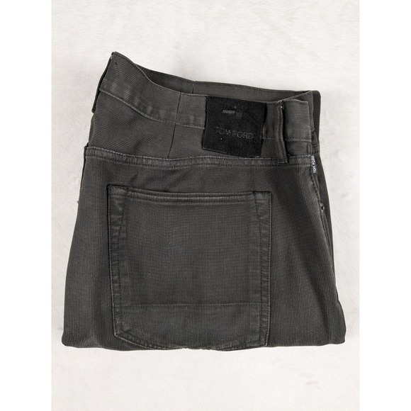 Tom Ford Gray Twill 100% Cotton 5 Pocket‎ Pants Sz 38x32 READ
